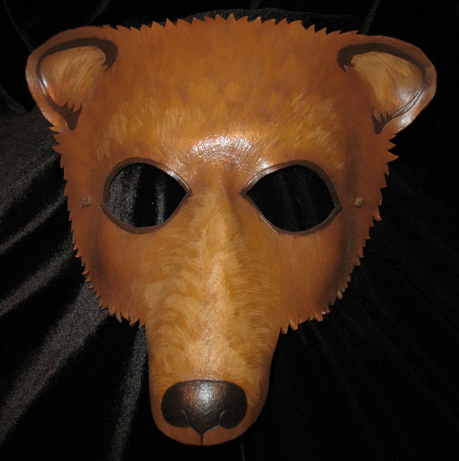 Brown bear mask.