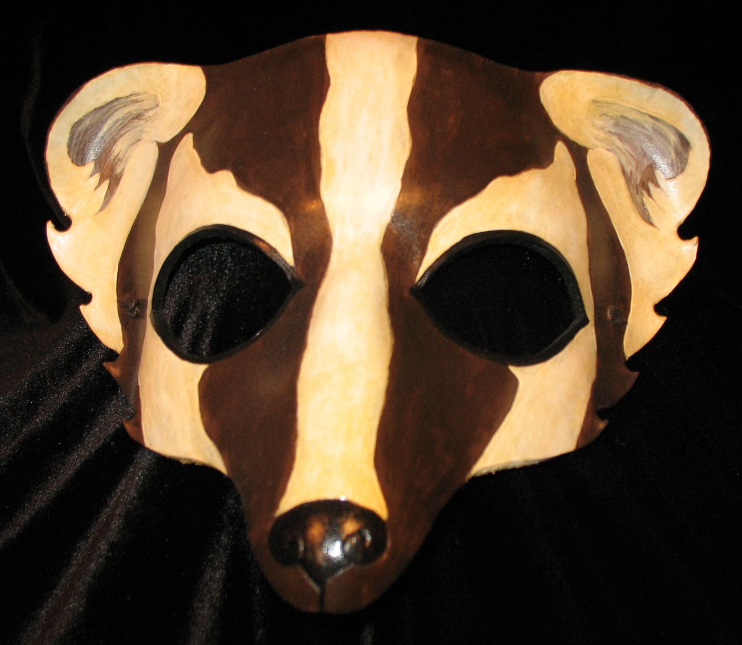 North American badger mask.